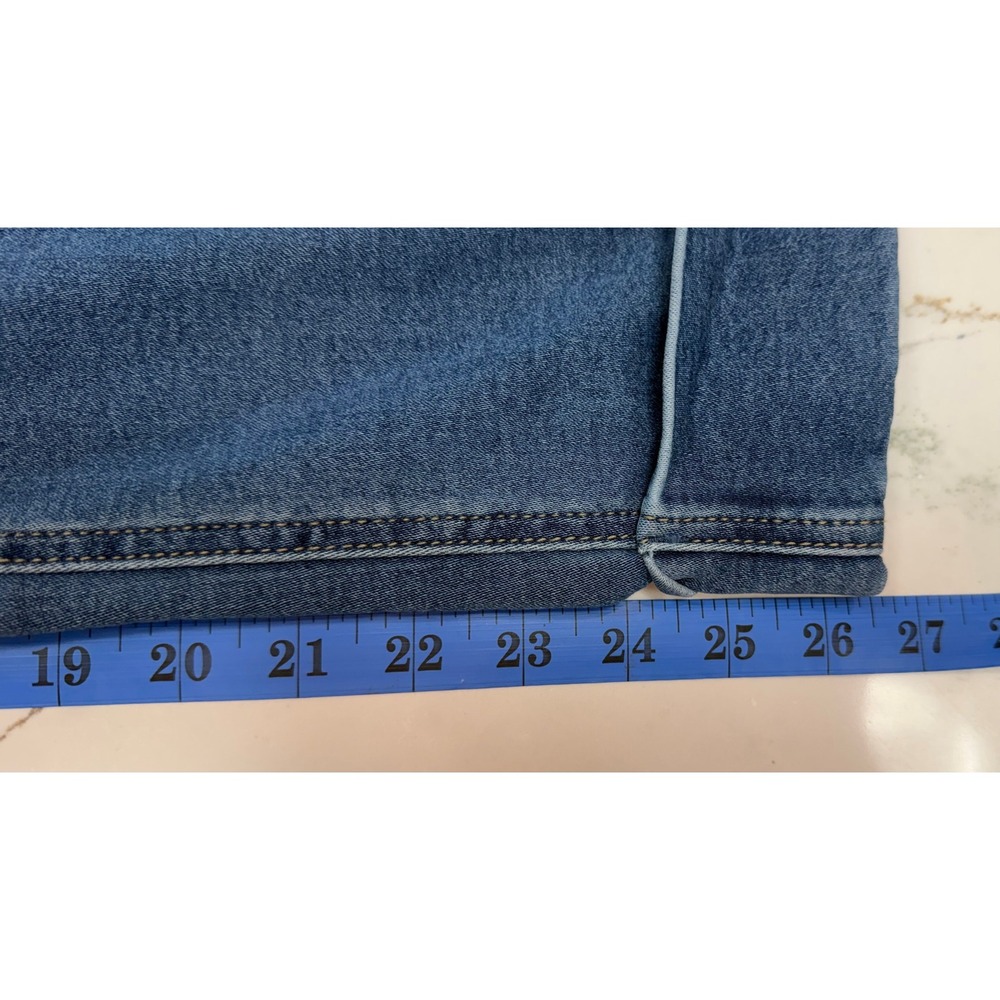 Vervet Los Angeles Womens Wide Leg Cuff Jeans Medium Wash Size 26 - Picture 7 of 10